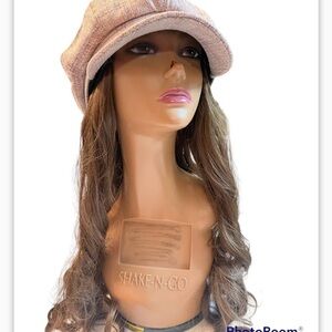 Baseball Hat with Hair Extensions Cap Wig Full Wig 20” Synthetic Hair attached